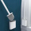 2 Stück Silikon Toilettenbürste mit Halter Deep Clean Brush Full Set 7