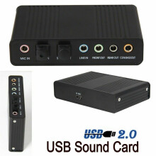 For PCAudio Output Adapter Sound Card 6 Channel 5.1 SPDIF USB Optical
