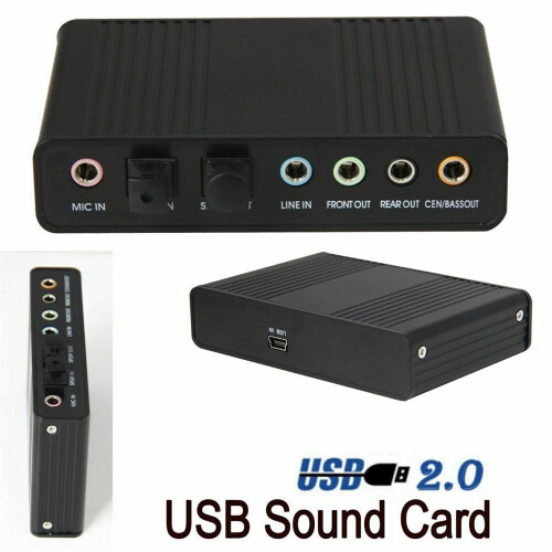 For PCAudio Output Adapter Sound Card 6 Channel 5.1 SPDIF USB Optical