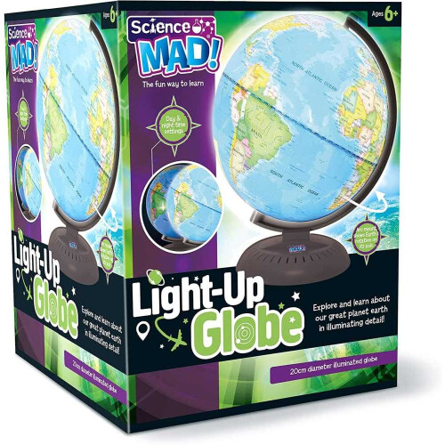 Science Mad Light Up Globe Blue - Board Game 1