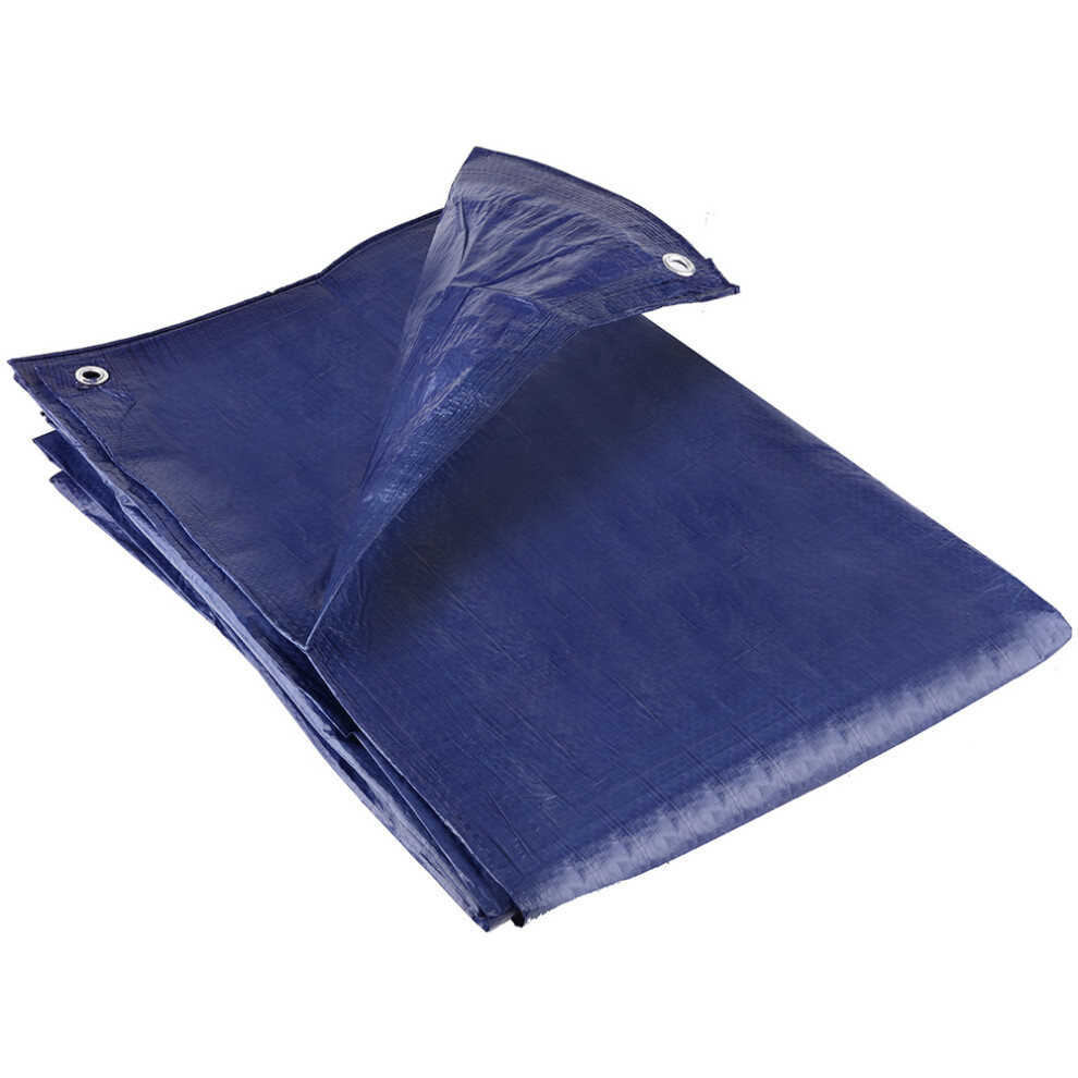 (3.5M x 5.4M) Groundmaster 80Gsm Economy Blue Durable Waterproof Groundsheet Cover Tarpaulin