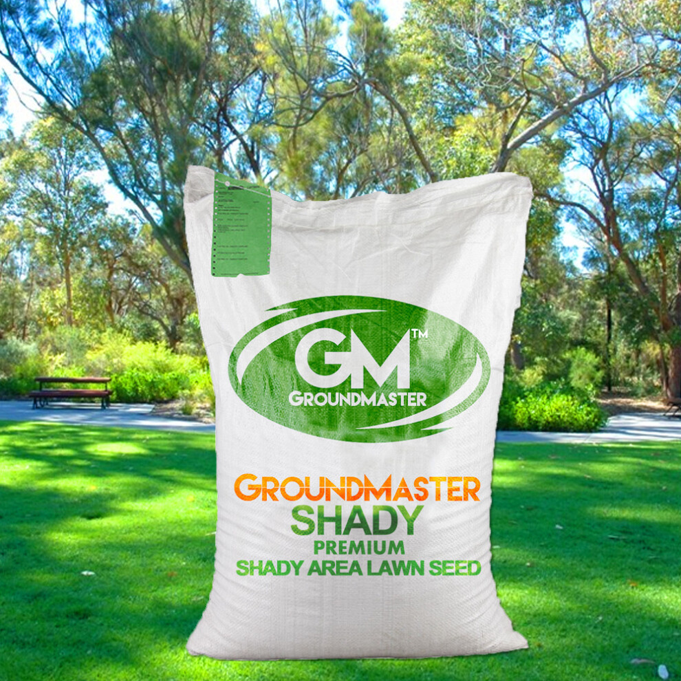 Gardeners Dream (20Kg) Groundmaster Shady Premium Lawn Area Quality Grass Seed Various Sizes Dark