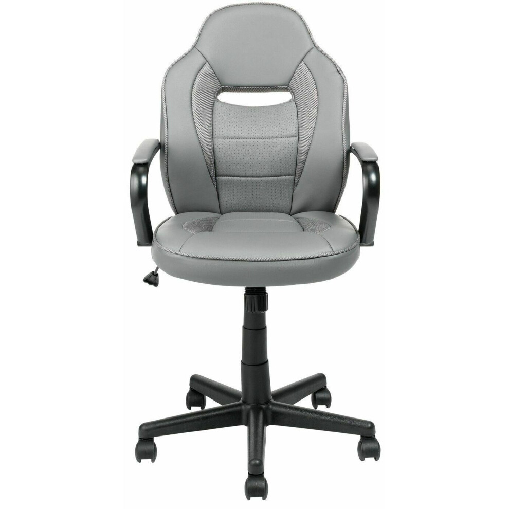 Argos Home Faux Leather Gaming Chair - Grey