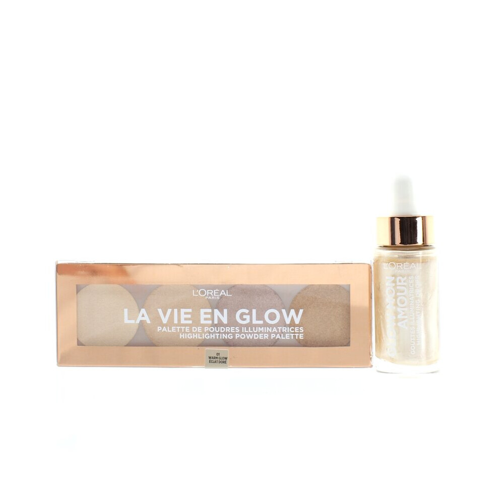 L`Oreal La Vie En Glow Highlighting Palette & Glow Mon Amour Drops