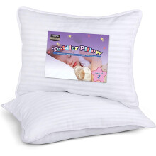 Utopia Bedding Toddler Pillow (2 Pack) - 100% Cotton Cover - 13" x 18" Baby Pillow for Toddler Cot and Travel - Breathable and Machine Washable (33