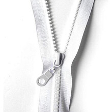 20cm / 8 inches White Chunky Open Ended Zip with White Plastic Teeth Medium Weight Separating Zip for Coats Hoodies Sportswear Fleece Jackets Zipper