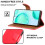 (Red) iCatchy for Honor 50 Leather Wallet Case 5