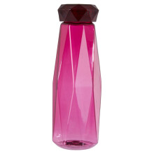 Textured Deep Pink Drinking Bottle, Secured Plastic Water Bottle, Versatile Water Botle, Durable Bottle