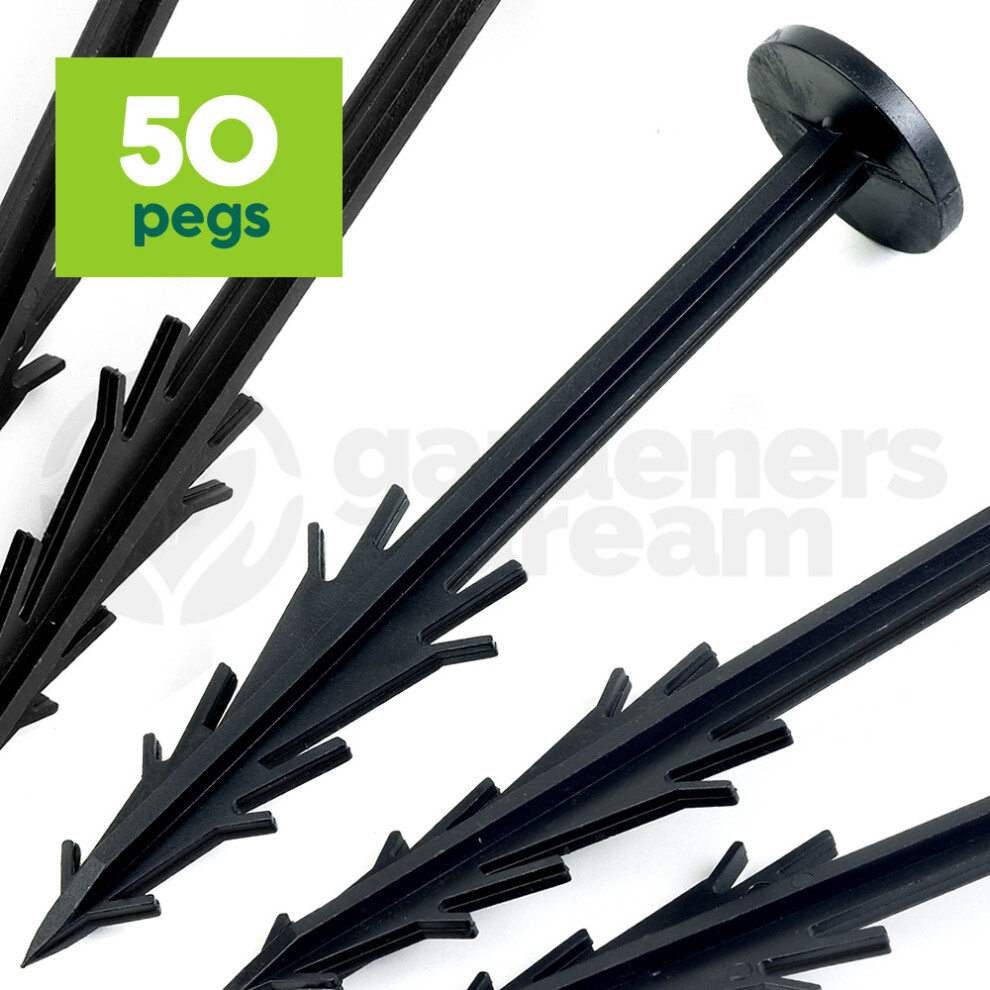 (50) 6" Strong Fixing Anchor Pegs Weed Control Fabric Landscape Membrane Fleece
