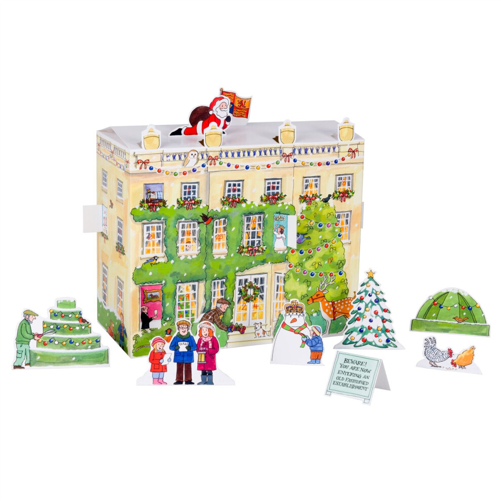 Carousel Deluxe 3D Highgrove House Advent Calendar | Freestanding Christmas Advent Calendar | House And Figures Picture Advent Calendar