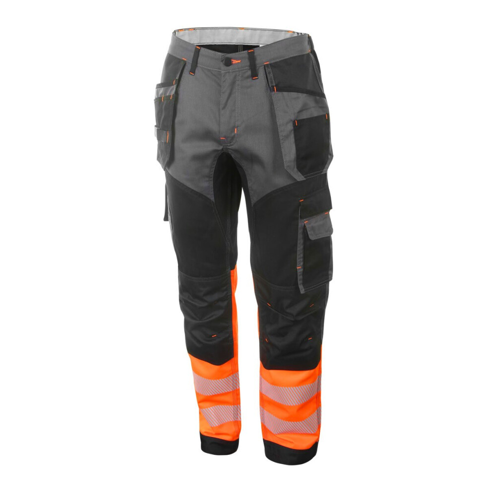Beeswift - Hivis Two Tone Trousers Or/Blk 28 - Orange / Black 5030566344527