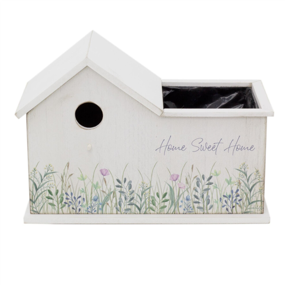Carousel Wooden Bird House Planter | Herb Planters Indoor Flower Pots | Novelty Bird Box Plant Pot