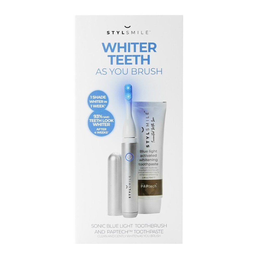 Stylsmile Sonic Rechargeable Electric Blue Light Whitening Toothbrush Kit