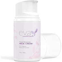 Neck Firming Cream by Eva Naturals (1.7 oz) Airless Pump - Firming Lotion for Sagging Neck, Face, and Décolleté - Fights Wrinkles and Promotes Elast