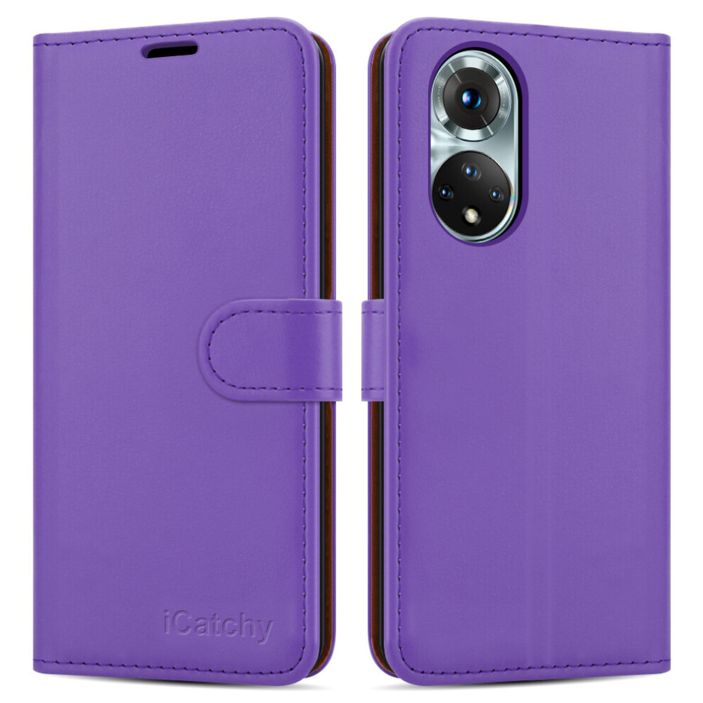 (Lilac) Icatchy For Honor 50 Leather Wallet Case Green 5056298010936