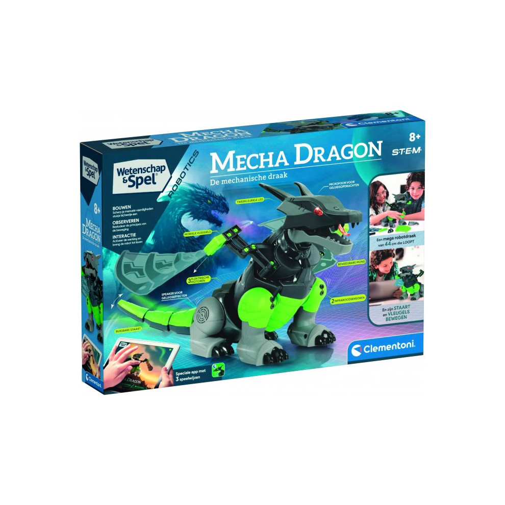 Robot Mecha Dragon Junior 44 Cm Grey/Green