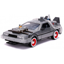 Car Back To The Future 3 Delorean 1:24 Die-Cast Silver