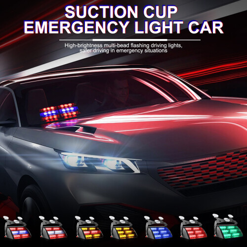 (Green   ) 12V18LED Car Warning Strobe Lights With SuctionCup 1