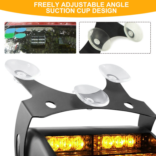 (Green   ) 12V18LED Car Warning Strobe Lights With SuctionCup 2