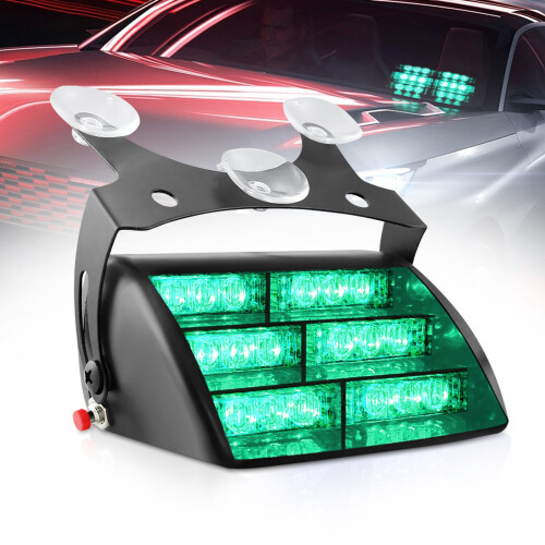 (Green   ) 12V18LED Car Warning Strobe Lights With SuctionCup