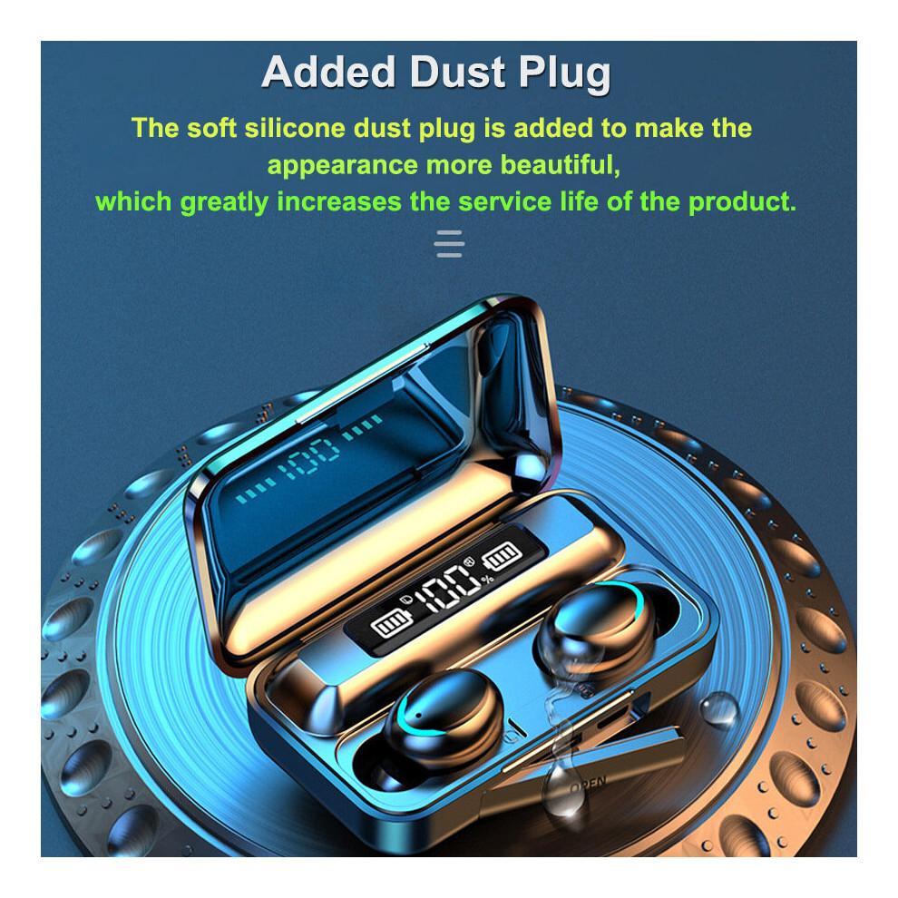 Tws Wireless Tooth Headphones Earphones Earbuds For Iphone Samsung Blue 7381457024904