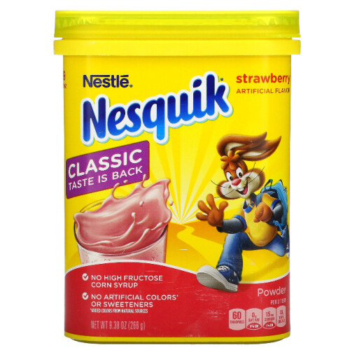 NestleÆ Powder, Strawberry, 9,38 oz (266 g)