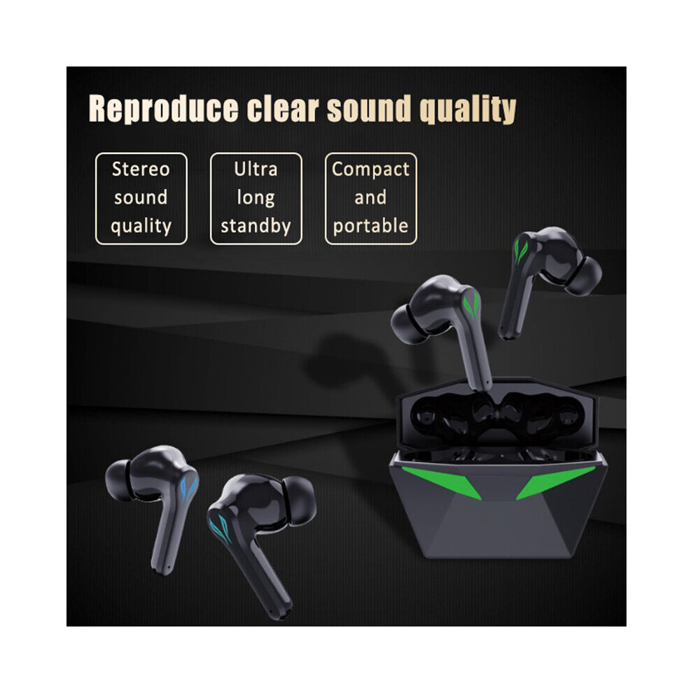 Gamepods Gaming Wireless Earbuds Low Latency Bluetooth Earphone For Gaming Black 7751866982582