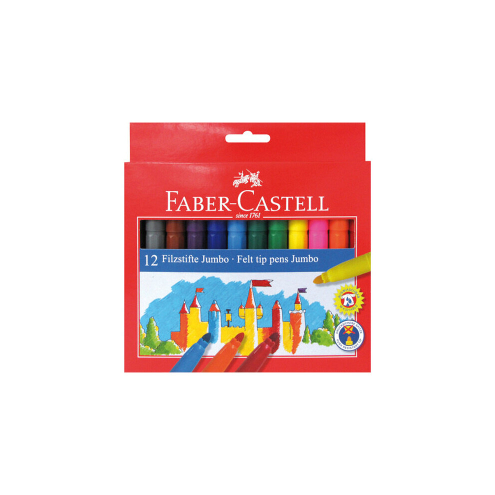 Felt Tip Pens Jumbo Junior 5 Mm 12 Pcs