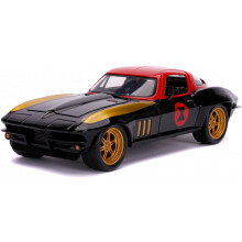 Car Marvel Black Widow 1966 Chevy 1:24 Die-Cast Black