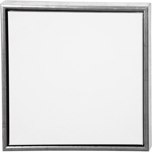 canvas with frame 44 x 44 cm silver