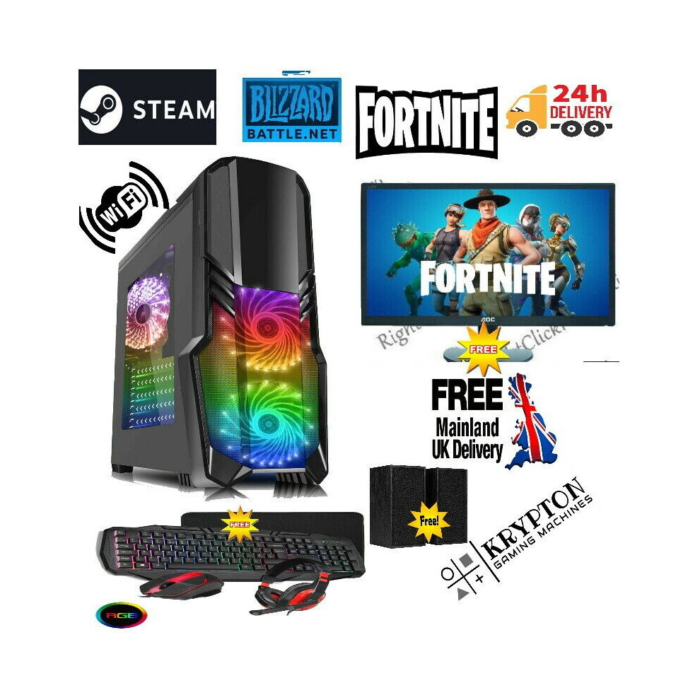 Fast Gaming PC Bundle - i5 16GB RAM 1TB GT730 2GB Monitor