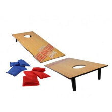 Classic Bean Bag Toss Game - 10-Piece Family Fun, 2-8 Players, Wooden Boards, Score to 21 in 20 Minutes