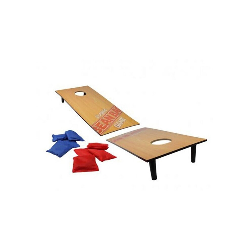 Tactic Games Classic Bean Bag Toss Game - 10-Piece Family Fun, 2-8 Players, Wooden Boards, Score To 21 In 20 Minutes