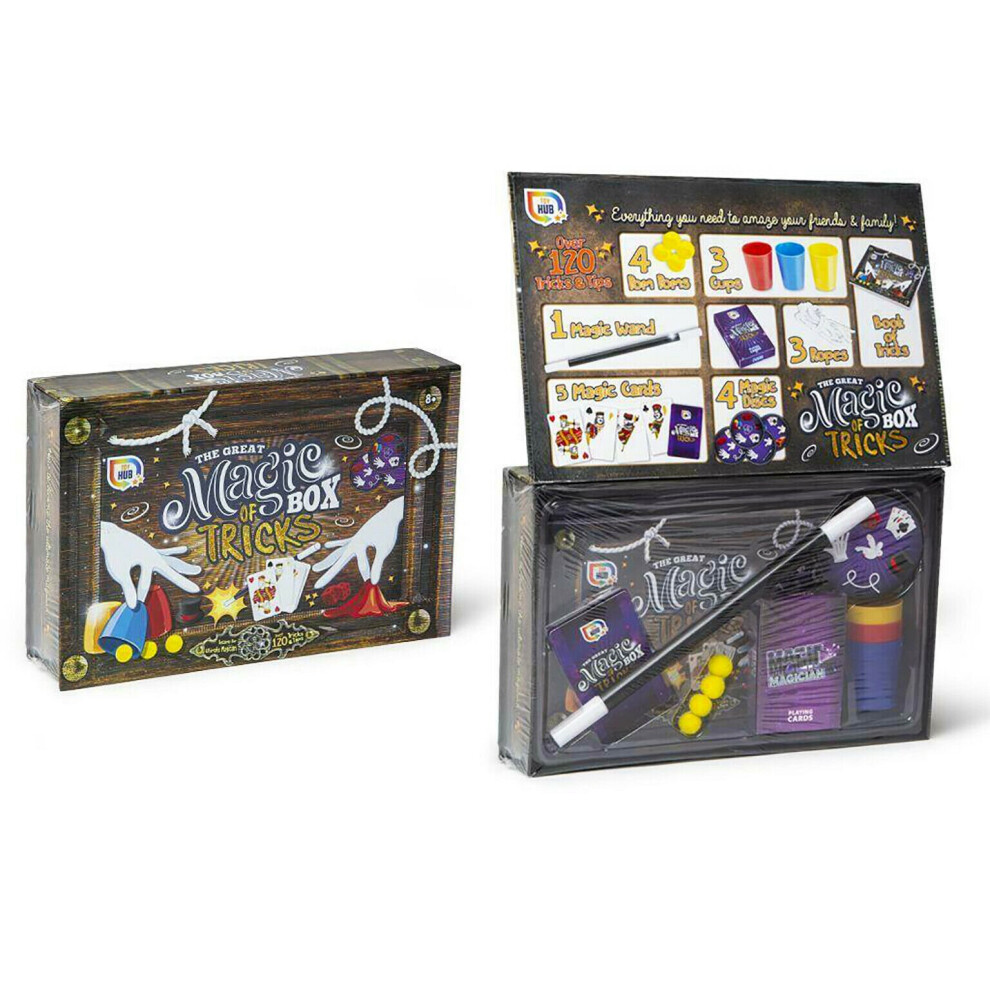 Kids Magic Box of Tricks First Magician 120 Tricks Illusion Toy Set Gift Play