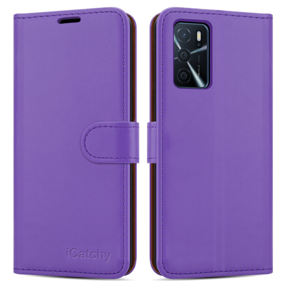 (Lilac) Oppo A16s Case / Oppa A54s Leather Wallet Case Green 5056298015016