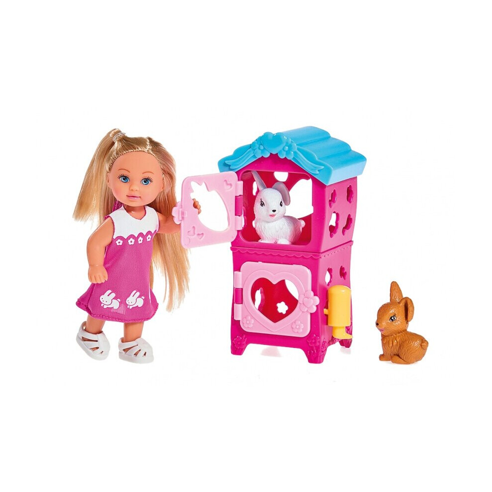 Play Set Evi Love Rabbit House Junior 12 Cm Pink 6-Piece