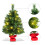 Gymax 60CM Mini Artificial Christmas Tree Tabletop Xmas Trees LED Light Indoor 3