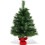 Gymax 60CM Mini Artificial Christmas Tree Tabletop Xmas Trees LED Light Indoor 8