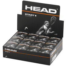 Head Start Squash Balls - Single White Dot - Box of 12 - -