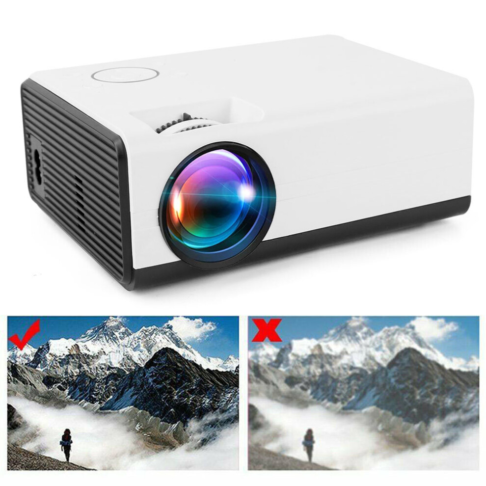 Hd 1080P 2200 Ansi Lumens 4K Mini Lcd Projector Led Home Movie Theater 7435848165551