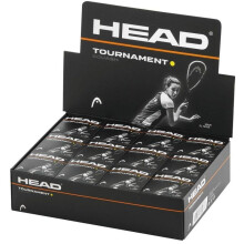 Head Tournament Squash Balls - Single Yellow Dot - Box of 12 -  -