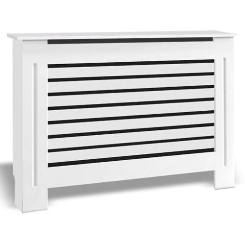 (Medium) Radiator Cover white traditional MDF Wood Grill shelf cabinet Modern Furniture