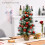 Gymax 2FT Artificial Christmas Tree Small Tabletop Xmas Tree Decor with Pine Cones 7