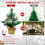 Gymax 2FT Artificial Christmas Tree Small Tabletop Xmas Tree Decor with Pine Cones 4