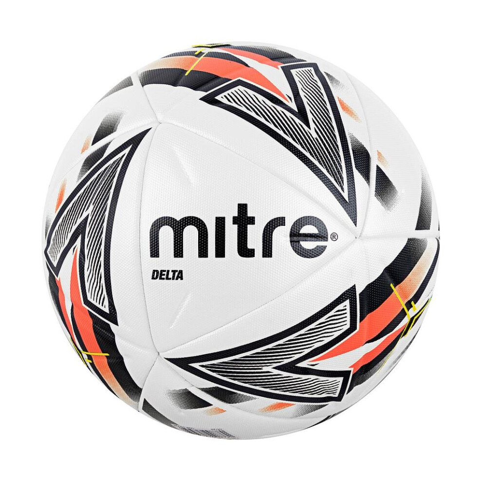 Mitre Delta One Ball - 5 - White/Black/Orange