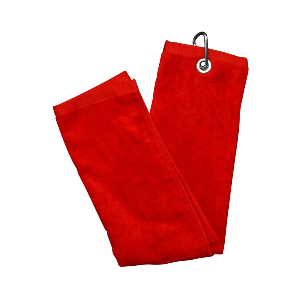 Longridge Red Blank Luxury Fold Golf Towel Size 3