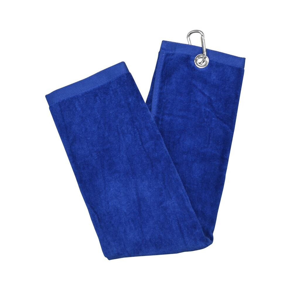 Longridge Blue Blank Luxury Fold Golf Towel Size 3