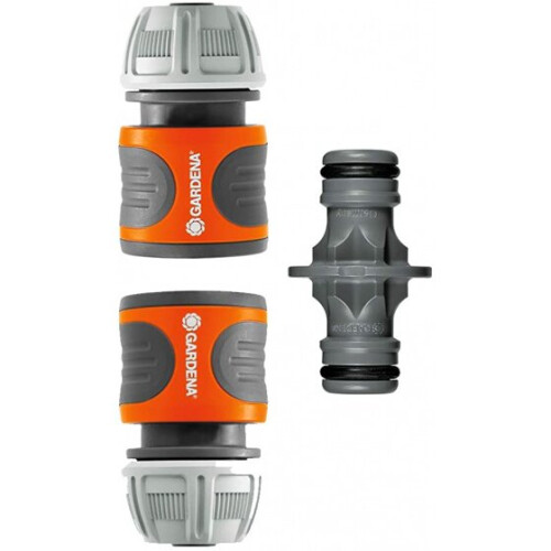 Gardena coupling set garden hose 13 mm PVC grey/orange 3-piece