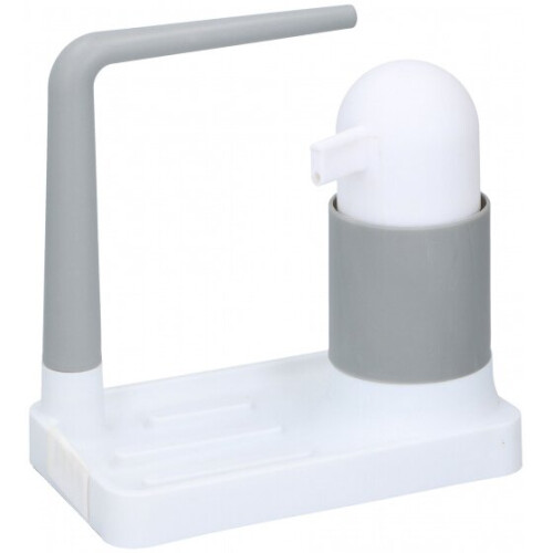 Alpina kitchen storage/soap dispenser 20x12x20 cm grey/white
