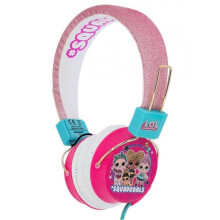 LOL Surprise Squadgoals Pink Glitter Junior Headphones - Safe 95 dB Volume-Limited for Kids